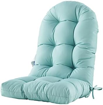 BLISSWALK Patio Chair Cushion for Adirondack, High Back Tufted Rocking Chair Cushion, Outdoor Seat Chair Cushion 48"x21"x4" inch, Sunscreen and Fade-Resistant,1Count,Lake Blue