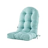 BLISSWALK Patio Chair Cushion for Adirondack, High Back Tufted Rocking Chair Cushion, Outdoor Seat C