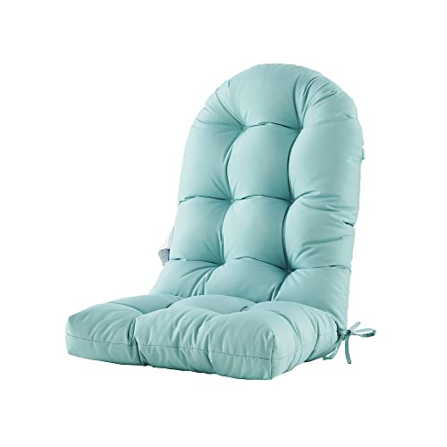 Blisswalk Patio Chair Cushion For Adirondack, High Back Tufted Rocking Chair Cushion, Outdoor Seat Chair Cushion 48"X21"X4" Inch, Sunscreen And Fade-Resistant,1Count,Lake Blue #TOP2