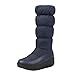 KAMEIMEI Stiefel Damenstiefel mit dicken Sohlen Reißverschluss Baumwolle Warme Winter Ankle Boots Warme Schlupfstiefel Damen Stiefeletten Gefüttert mit Blockabsatz Zipper Stiefeletten