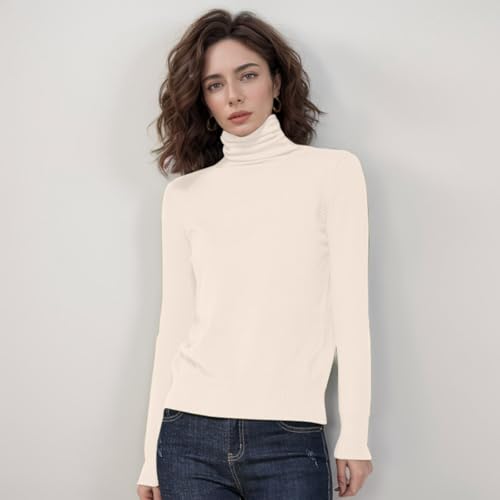 Lightweight Sweaters for Women Turtleneck Pullover Long Sleeve Knit Tops - image 2