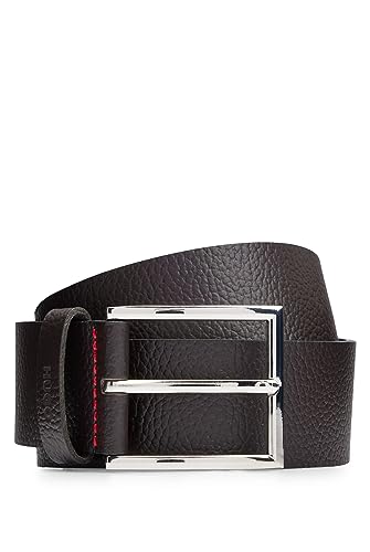 HUGO Ceinture Giaspo-Gr cuir grainé Sz40 : fini les ceintures usées au passant fragile