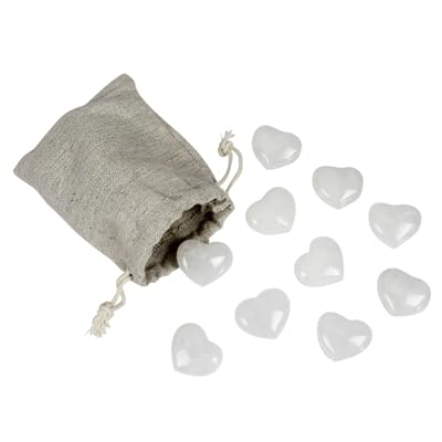 HomArt Quartz Heart Hand Carved Natural Quartz