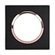 LEGRAND - Dooxie quadratische Platte, 1 Position, schwarzes Finish, Kupferring