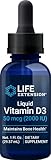 Life Extension Liquid Vitamin D3 50 mcg (2000 IU) Potent Drops with MCTs - Healthy Immune System Function, Bone Health, Cognitive Function & Heart Health Supplement - Non-GMO, Gluten Free - 1 fl. oz.
