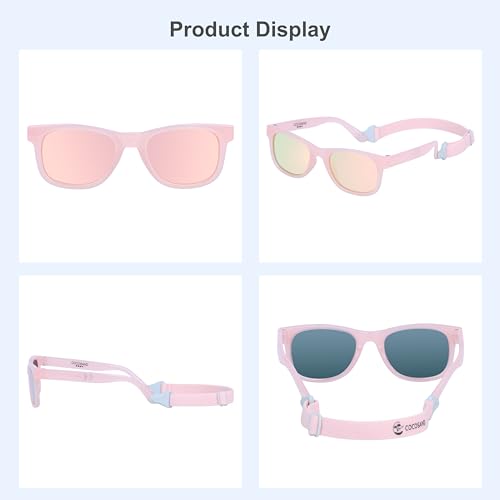Image of COCOSAND Flexible Polarized Baby Sunglasses with Strap