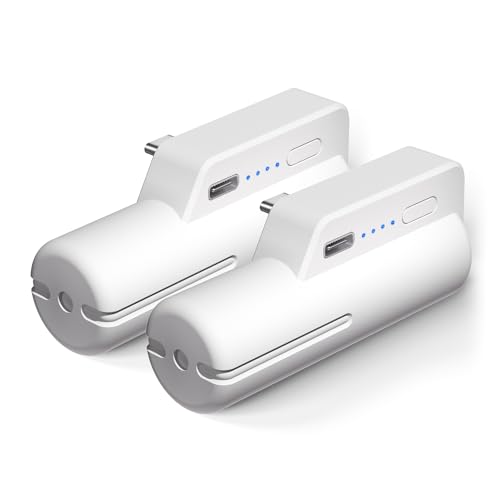 Saqico 2 Battery Pack for Oculus Quest 2, 5000mAh Head Strap Battery Pack Compatible with Oculus/Meta Quest 2 Lightweight and Portable VR Extend Power Accessories for Extra 2-4H Playtime (Pack of 2)