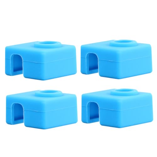 5Pcs Silicone Covers for 3D Printer Heating Blocks, Blue Anti-Scald Guards