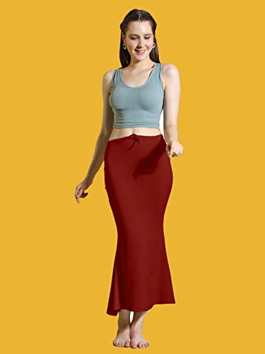 Image of Amazon Brand - Anarva Women Cotton Blended Saree Shapewear Regular Petticoat Skirt For Saree