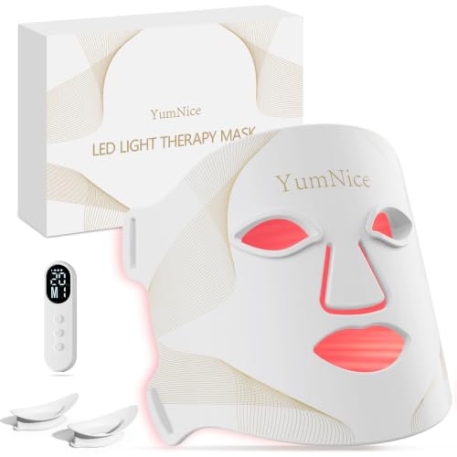 Red Light Therapy for Face, 8 Light Modes 850NM Infrared LED Face Mask Light Therapy with 288 LEDs, Rechargeable Use Coupon - image 1