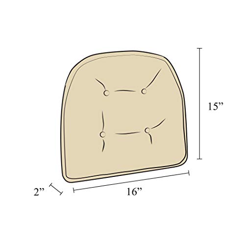 Klear Vu Omega Non-Slip Universal Chair Cushions For Dining Room, Kitchen And Office Use, U-Shaped Skid-Proof Seat Pad, 15X16 Inches, 4 Pack, 09 Gingham Black #TOP5