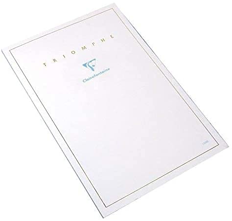 Tablets "Triomphe" Stationery - Blank 50 sheets - 5 3/4 x 8 1/4 - Extra White - For Calligraphers, Fountain Pen Users, and Fine Correspondence