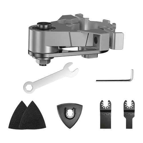 MOPFOL Angle Grinder to Oscillating Multi Tool Adapter Kit Thread Carbon Steel Converter Universal Head Adapter Metal for Cutting Grinding Polishing Trimming