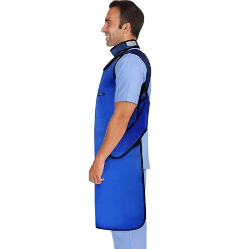 Image of Lead Apron 0.5mmpb Xray with Thyroid Shield Collar Dental Lab Apron Lead Protection Lightweight Dentist x-ray Shield Adult