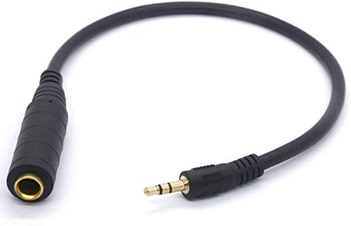 Cable de extensión audio 6.35 hembra a 3.5 macho 30 cm miniatura 2