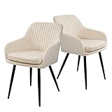 Cozy Castle Velvet Accent Chairs Set of 2, Mid Century Modern Vanity Chair with Metal Legs and...