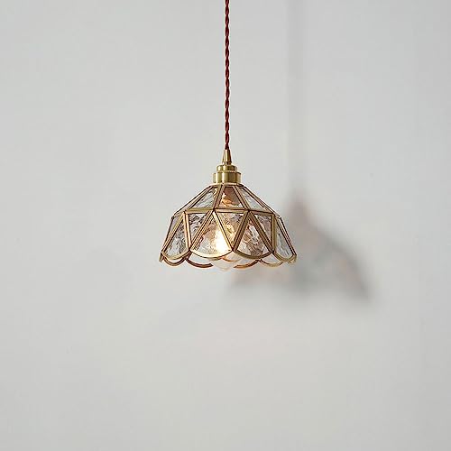 Lámpara de araña de cristal metálico con estilo retro japonés y diseño creativo