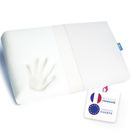 Lazy Bear Home | Oreiller Ergonomique Cervical Oreiller Memoire Forme | Soutien Moelleux | 60x40 cm...