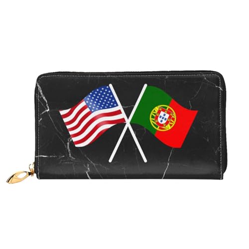 American And Portugal Flag Wallet Card Bag2