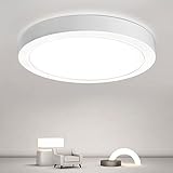 Surface Mounted Ceiling Lights 18W LED Flush Mount Ceiling Light Round 8.86” 1400LM Replace120W Halogen Bulb Equivalent Daylight White 5000K Wall Fixture Lamps for Kitchen, Dinning Room, Bathroom