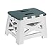 FytStycale Folding Step Stool Foldable Stool Outside Versatile Camping Chair Outdoor Foldable Stool for BBQ Living Room Picnic, Small Green