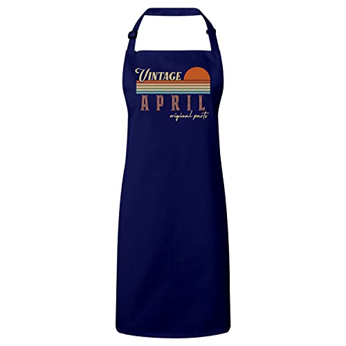 Tablier cuisine navy vintage Fabulous en coton original parts anniversaire avril