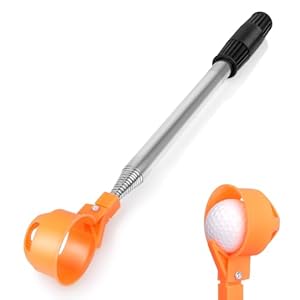 Professional Golf Ball Retriever, 9Ft/12Ft/18.6Ft/20Ft Stainless Steel Golf Ball Retriever for Water Telescopic