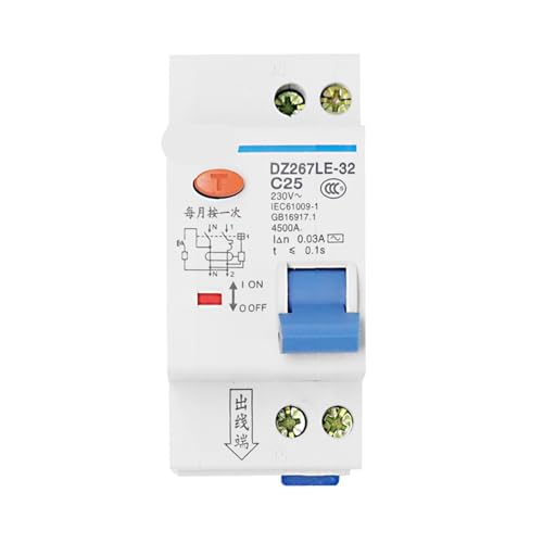 Disjoncteur différentiel DZ267LE-32 1P+N 6A 230V pour tableau électrique résidentiel