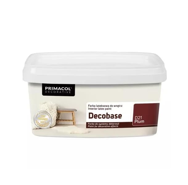 TRANS - PAL Primacol POLARIS Textured Paint for Interior Feature Walls, 1L, Decorative & Decobase Option (Decobase Paint D21 Plum 1L)