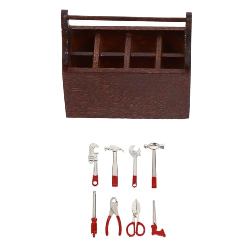 ifundom Mini House Accessories 1 Set Mini Tool Box Miniature Repaired Kit Boys and Girls' Play Handmade Chic Design