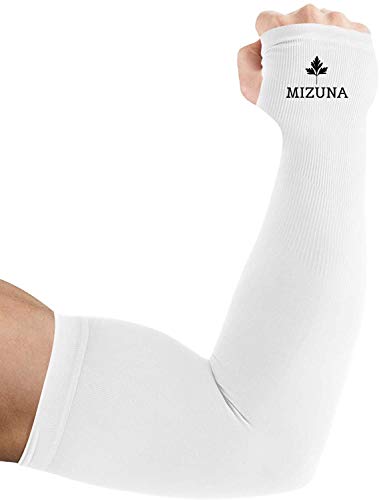 Image of MIZUNA Sun Protection Arm Sleeves Hand gloves For Men & Women,Thumb Holes UPF 50 Arm Cover for Biking,Cricket,Cycling, Golf, Outdoor Sports