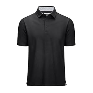 MAGCOMSEN Men’s Polo Shirts Short Sleeve Cotton Pique 3 Button Classic Fit Casual T-Shirt Performance Golf Shirts
