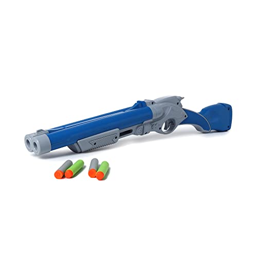 Image of Toyzone Doreamon Double Barrel Shotgun-58816 | Foam Blaster Double Barrel Gun | Safe and Long Range | Lock & Load Pump Action | 5-Play Shotgun Shells with Gun | Shotgun Boomstick | Pull & Action ProShot | For Kids, Teens, Adults