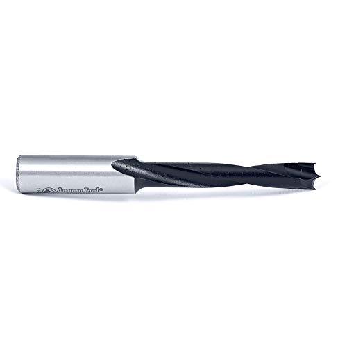 Amana Tool - 202070 Carbide Tipped Brad Pt. Boring Bit R/H 7mm Dia x 77mm Long x 10mm Sh