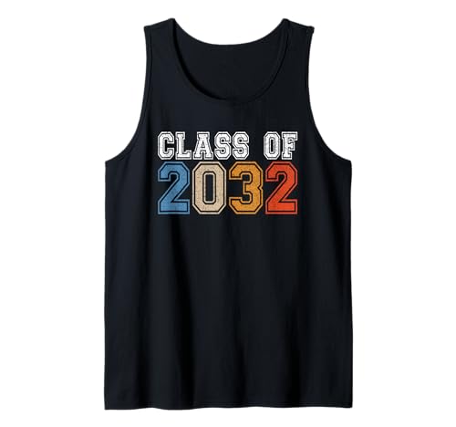 Class Of 2032 Graduate Shirts for Men Women Retro Graduation Camiseta sin Mangas
