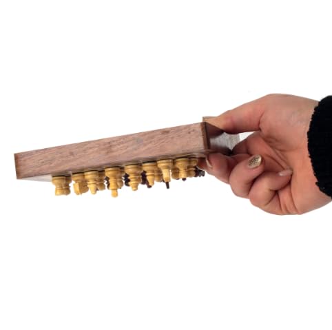 Échiquier Pliable Magnétique en Bois – Jeu d’Échecs avec Rangement Intégré – Format Voyage 15 cm