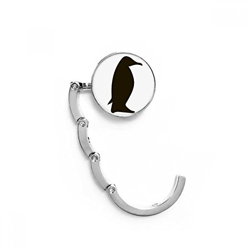 Cuelga bolsos de mesa plegable y portátil con estampado animal de pingüino