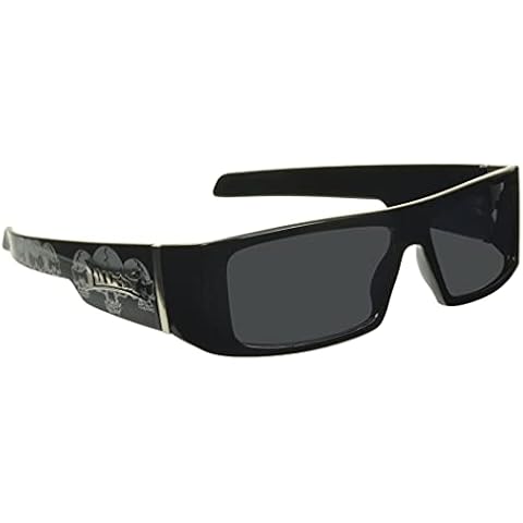 Locs Super Dark Lowrider Sunglasses Gangster Hardcore Cholo Vintage Flat Top Black Frame Cover