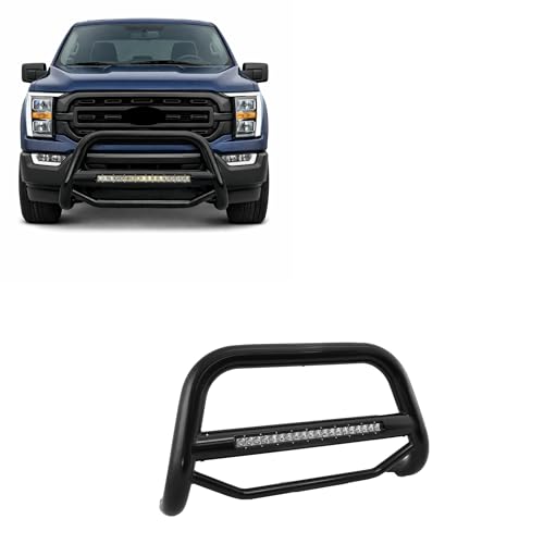 Image of Black Horse MAX Beacon Bull Bar No Skid Plate Black Compatible with 2003-2017 Expedition|2004-2026 F-150 (Excl. Heritage Edition and 10-14 F150 Raptor Models)|2003-2017 Lincoln Navigator-MAB-FOF1B