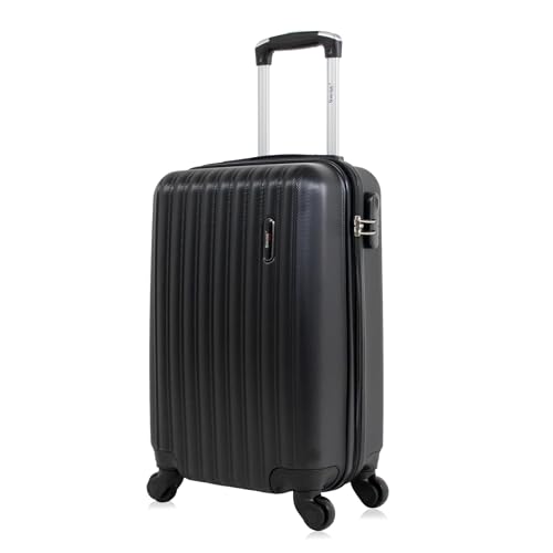 Mala de Viagem, Londres, Swiss Move, De Bordo, Pequena, 4 Rodas - Preta
