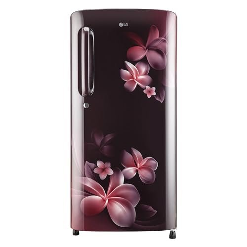 Image of LG 185 L 3 Star Direct-Cool Single Door Refrigerator Appliance (GL-B201ASPD, Scarlet Plumeria, Moist 'N' Fresh, Gross Volume- 190 L)