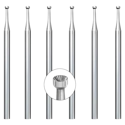 6 Piezas Fresas de Copa Redonda 1.6mm para Joyería miniatura 1