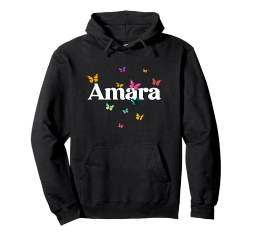 AMARA - Adorable girl name with colorful Butterlies �p�[�J�[