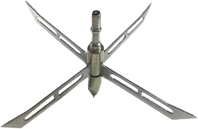 10pcs Silver Broadhead Arrow Points for Recurve & Compound Bows - Precision Archery Hunting Tips