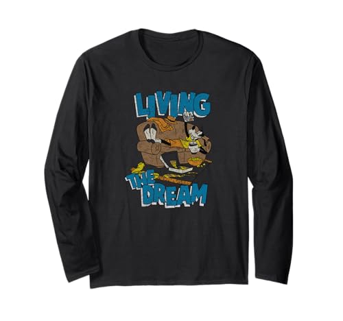 T-shirt Disney Goofy manches longues coton vêtement graphique Dingo homme
