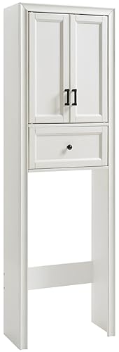 Crosley Furniture Tara Over The Toilet Storage Cabinet and Bathroom Organizer with a Drawer and Shelves, Vintage White