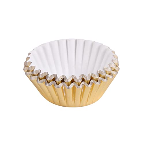 Miss Bakery's House® Mini-Muffinförmchen Folie - Ø 32 mm x 20 mm - Gold - 120 Stück