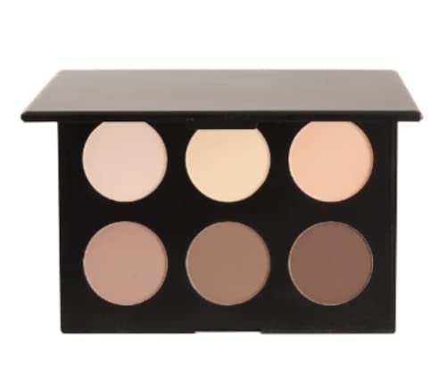 YANY Beauty Contour & Highlight Palette, Sculpt, Define, Palette Powder Contour Kit with Mirror - 6 Highly Pigmented Matte Colors For Contouring And Highlighting