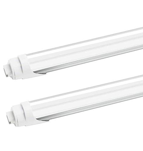 JESLED R17D/HO 8FT LED Light Bulb - LED Tubes 45W Rotate, 6000K Cool White, 4800LM, Frosted Cover, T8/T10/T12 Dual Ended Power, Ballast Bypass, F96T12/CW/HO LED Replacement(2-Pack)