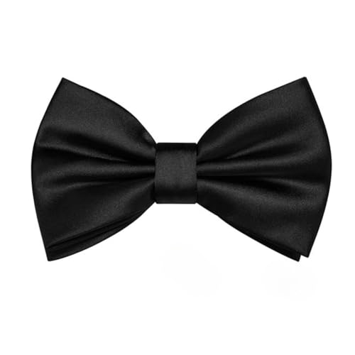 ZEYMINER Black Bow Tie For Men with adjustable length for Elegant Mens Bow Ties for Formal Events, Classic Tuxedo Bow Tie for Boys (Black)